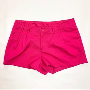 fuschia pink shorts
